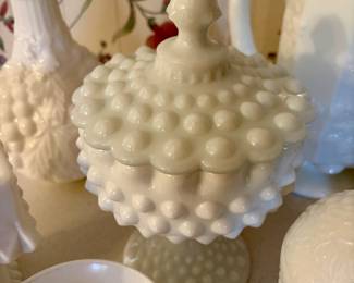 Hobnail Milk Glass