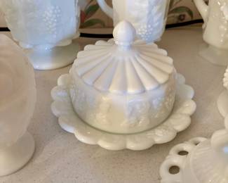 Milk Glass Covered Dishes