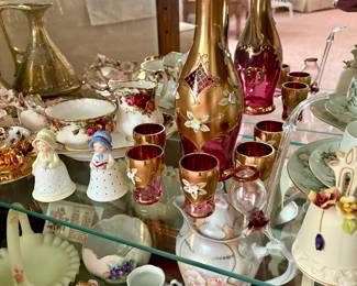 Murano "Tre Fuochi" Decanter & Glasses