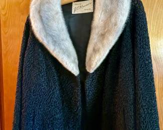 MCM Vintage Fur Collared Coat