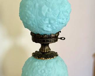 Fenton Poppy Blue Lamp