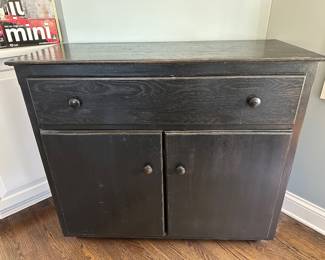 Wood bar cabinet 41"W x 17"D x 36"H - $200
