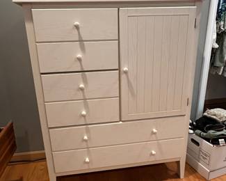 White tall dresser