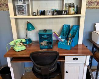 Small desk and office chair