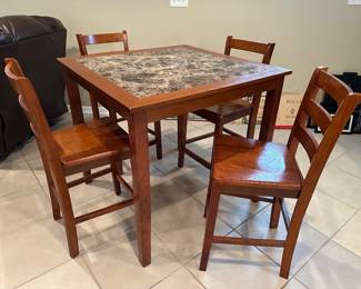 Pub table and 4 chairs.....