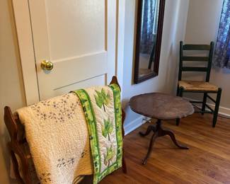 Antique quilt rack