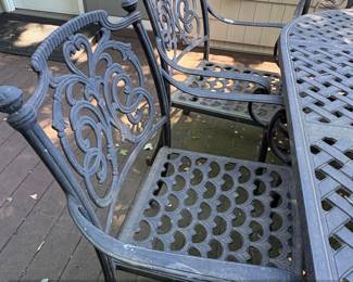 Hanamint Tuscany Piece Cast Aluminum Patio Dining Set second image