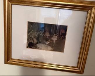Framed Print of Edgar Degas The Rehearsal on Stage