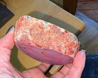 Polished Pink and Purple Agate Slice third image