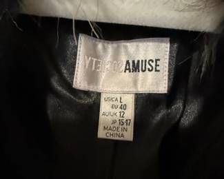 Amuse Society Faux Fur Chevron Jacket second image