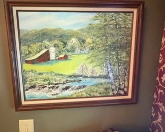 Farm Landscape Painting by Helena