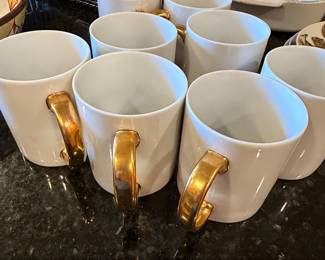 Strawberry Street Monno Set of Mugs with GoldTone Handles second image
