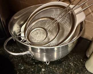 Stainless Steel Colander and Strainer Set