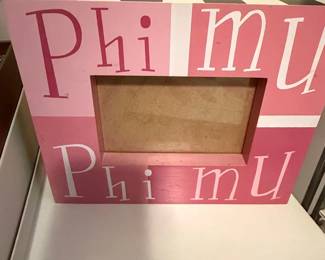 Phi Mu Sorority Block Photo Frame