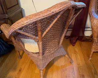 Pier Imports Wicker Armchairs with Cushions third image