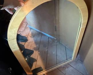 Arched Wood Framed Mirror