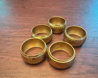 Set of Vintage Brass Napkin Rings
