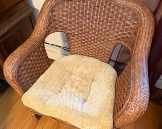 Pier Imports Wicker Armchairs with Cushions second image