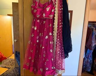 Marjaraa Pink Sequin Embroidered Lehenga Choli with Dupatta