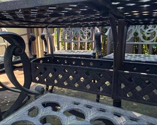 Hanamint Tuscany Piece Cast Aluminum Patio Dining Set fifth image