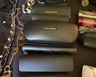 Dolce  Gabbana, Versace, Burberry, and Prada Eyewear Cases and Eyeglasses Lot
