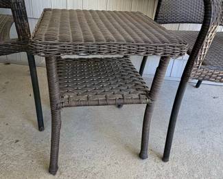 Wicker Patio Set  Chairs and Side Table second image