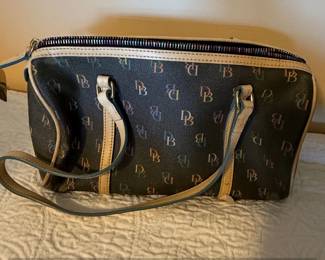 Dooney  Bourke Barrel Bag Handbag Rainbow Signature DB Coated PVC