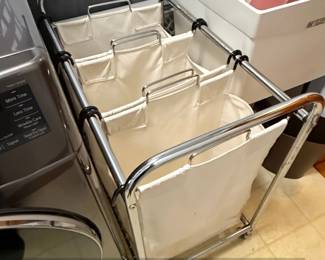 Seville Classics Bag Laundry Sorter with Adjustable Poles