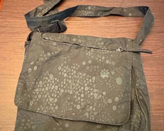 Womens Messenger Bag with Floral and Bubble Pattern