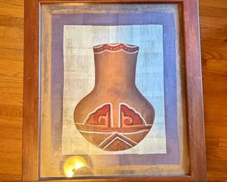 Framed Southwest Pottery Art Print by Chariklia Zarris