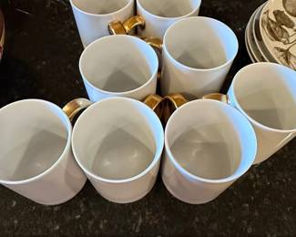 Strawberry Street Monno Set of Mugs with GoldTone Handles
