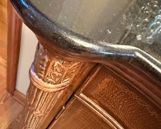 Ornate Carved Sideboard with Granite Top third image