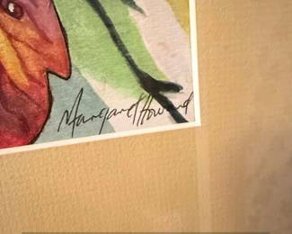 Watercolor Hibiscus Painting by Margaret Howard second image