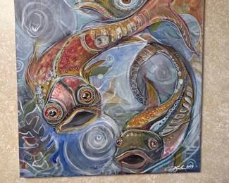 Yin Yang Fish Painting