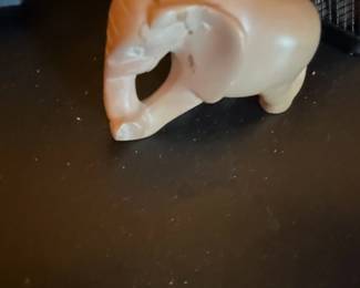 Carved Soapstone Elephant Figurine