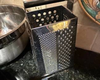 Stainless Steel Box Grater with Hanging Handle