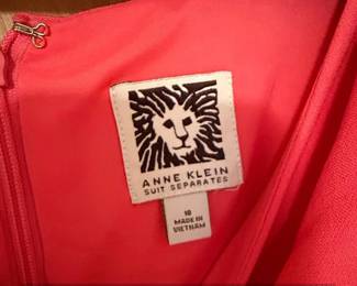 Anne Klein Suit Separates Coral Cowl Neck Sheath Dress second image