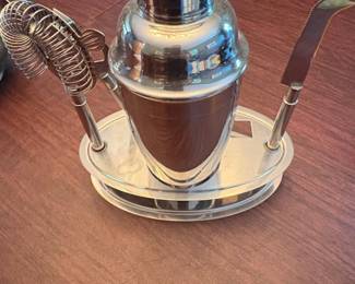 Cocktail Shaker Set with Strainer and Bar Spoon
