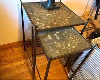 Safavieh Nysa Dark Metal Table Lamp with Nested Side Tables second image