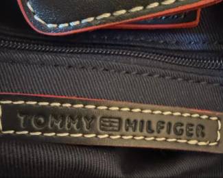 Tommy Hilfiger Straw Tote Bag with Faux Leather Trim and Bamboo Handles third image