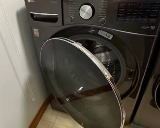 LG ThinQ . cu. ft. Front Load Smart Washer