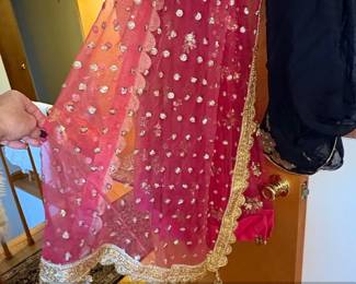 Marjaraa Pink Sequin Embroidered Lehenga Choli with Dupatta fifth image