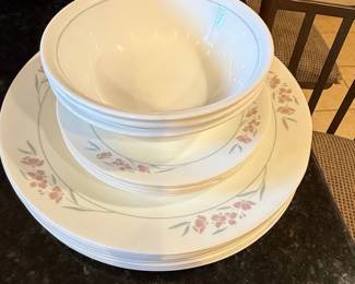 Corelle Silk Blossom Pattern Dinnerware Set