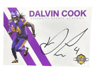 Dalvin Cook Signed Celebrity Sports Academy Promotional Piece