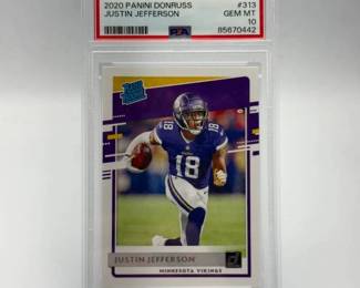 2020 Justin Jefferson Donruss Rated Rookie; PSA 10 Gem Mint