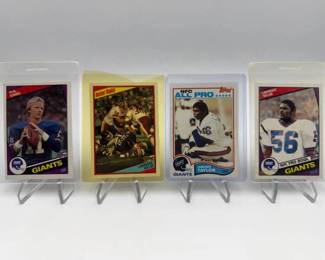 1982, 1984 & 1985 Topps New York Giants Football Card Lot Featuring Phil Simms & Lawrence Taylor