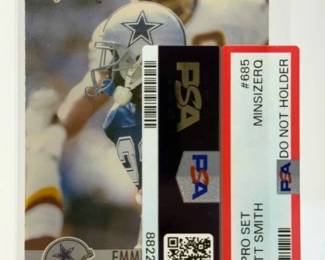1990 Pro Set Emmitt Smith Rookie Card; PSA