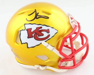 Tyreek Hill Signed Chiefs Flash Alternate Speed Mini Helmet (Beckett COA)