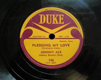 Blues singer Johnny Ace-his last recording on 78R.P.M.