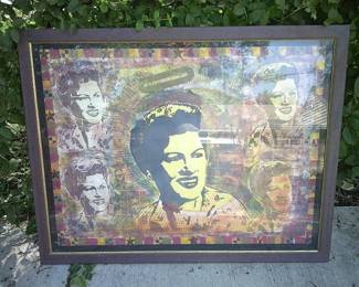 Patsy cline pop art painting by Jim sherridan of Hatch Show Print in Nashville .